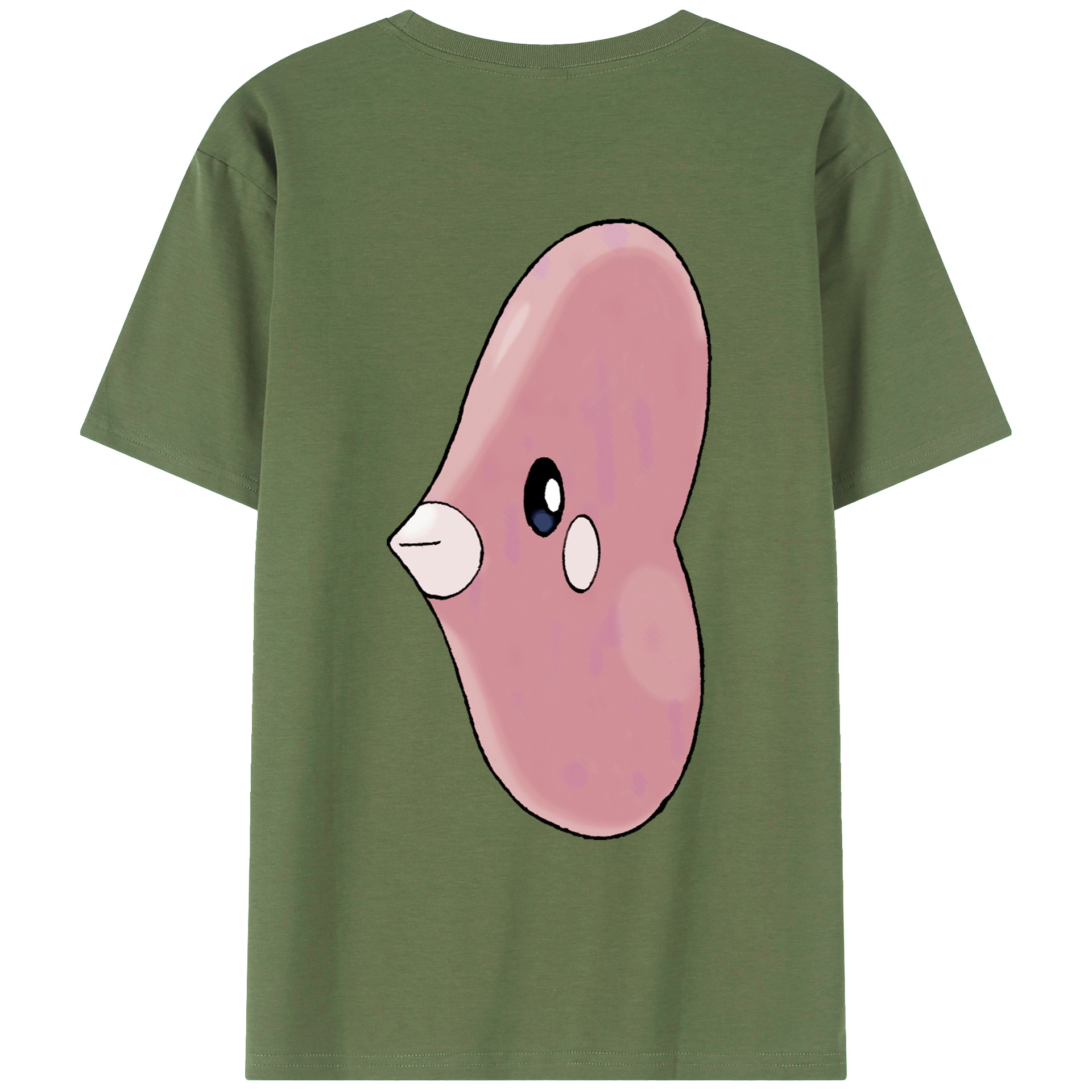 （画像用） ポケットモンスター Pokémon 綿100％ メンズ半袖Tシャツ（バックプリント） 通気性